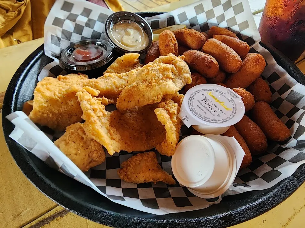 Flounder and Hush Puppies